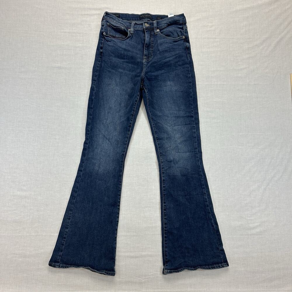 Lucky Brand Stevie High Rise Flare Jeans Women's 8 / 29 Blue Denim Stretch Wide